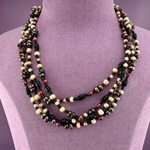 Four Strand Glass Seed Bead Necklace